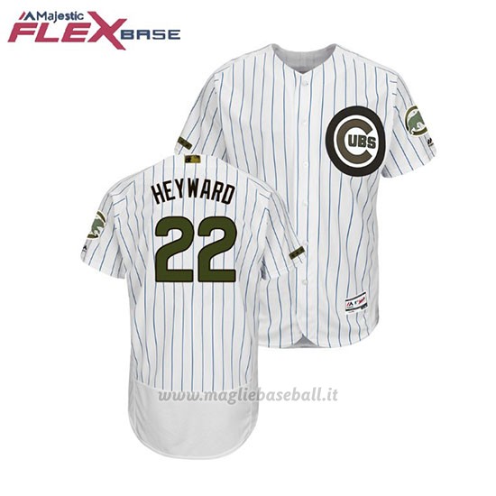 Maglia Baseball Uomo Chicago Cubs Jason Heyward 2018 Dia de los Caidos Flex Base Bianco